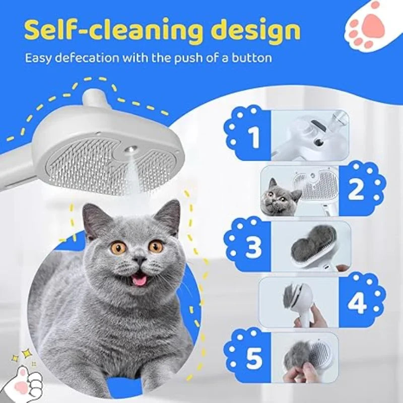 Pet Hair Removal Comb USB Rechargeable for Cats & Dogs