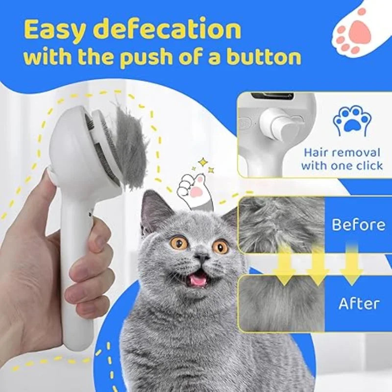 Pet Hair Removal Comb USB Rechargeable for Cats & Dogs