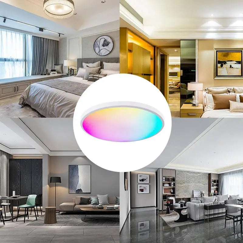 LED Ceiling Light with Remote, 3000K-6500K Recessed Fixture